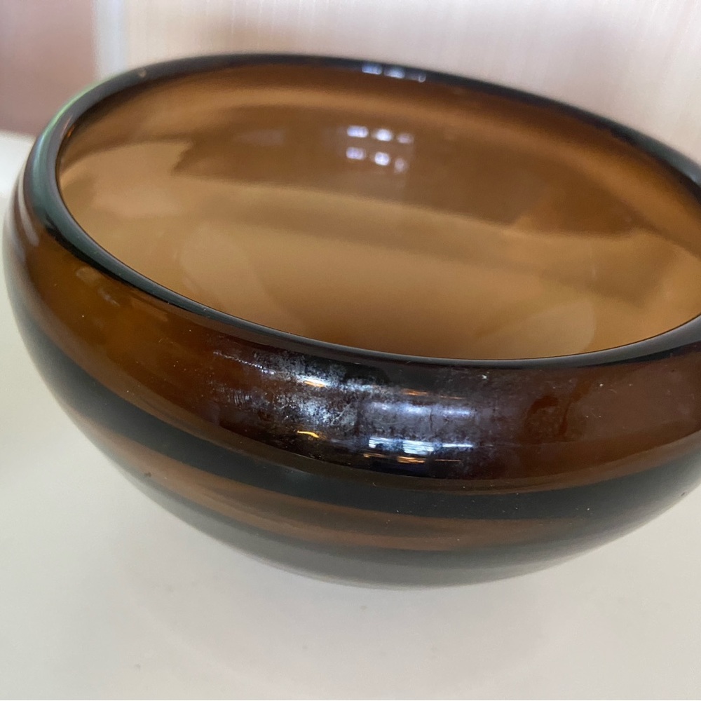 Amber Glass Bowl. West Elm
. H 4.25 x. 6” diameter